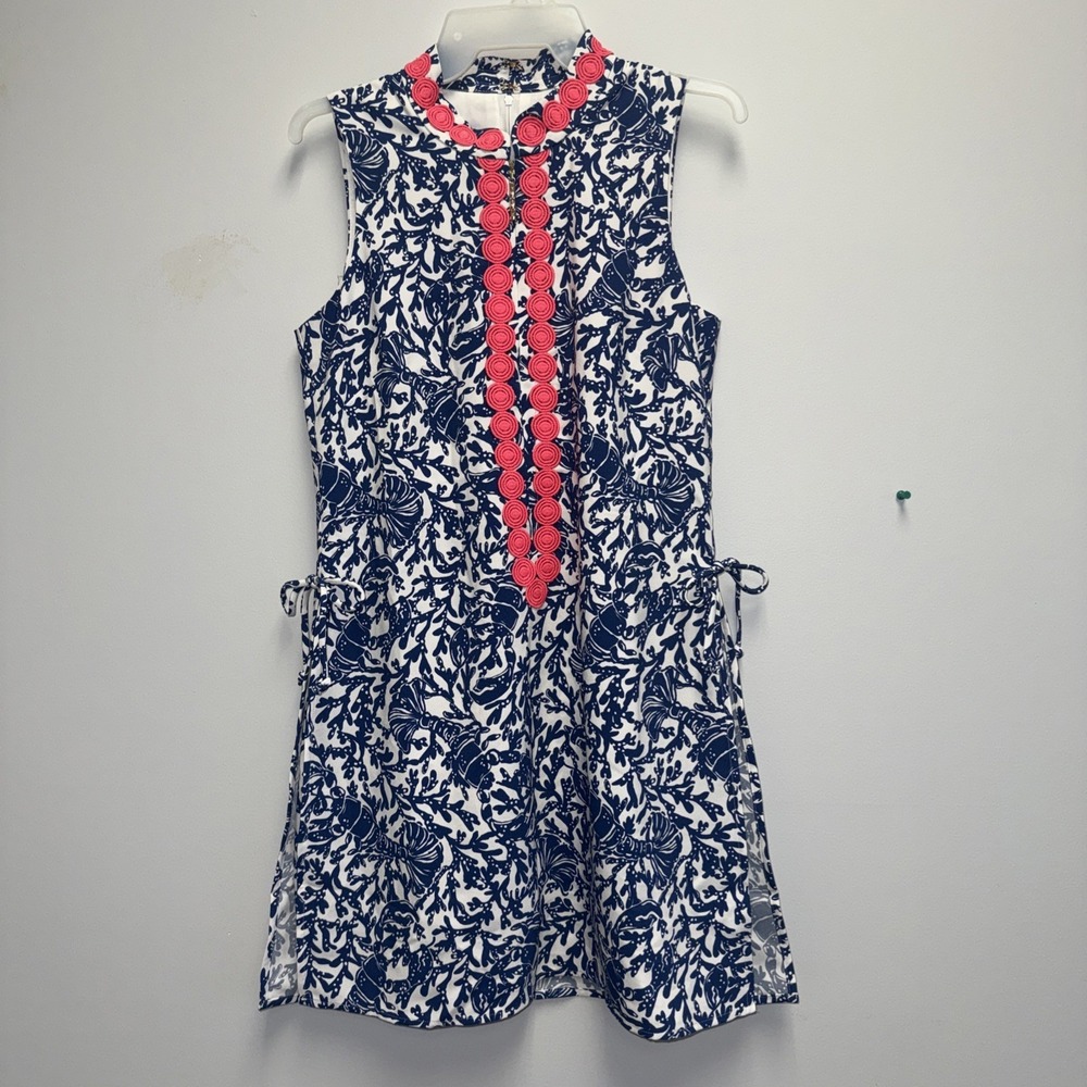 Lilly Pulitzer NWT Jonna Romper, Oyster Bay Blue- Krillin It Size 2 Retail: $178